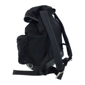 Prada Two Tessuto Backpack Daybag Pocket Black Rucksack